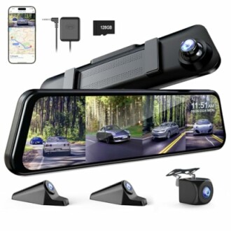 360 Degree View 4 Channel Mirror Dash Cam